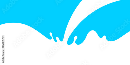 pouring milk, milk splash, pour milk for banner background, waves simple shape, milk splashes for advertising dairy products