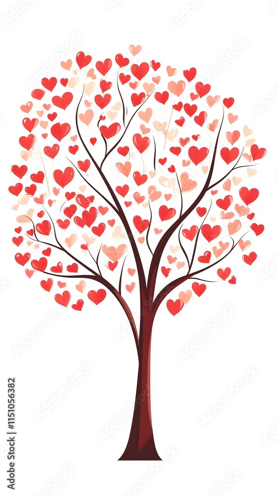 Fototapeta premium A Heart Shaped Tree Representing Love And Affection
