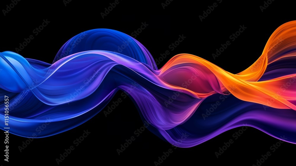 Naklejka premium 抽象的な波の背景画像