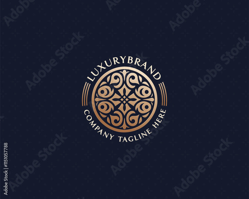 Minimalist unique Luxury Flower logo for clinic, spa, hotel template for business company