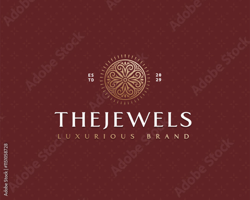 Minimalist unique Luxury Flower logo for clinic, spa, hotel template for business company