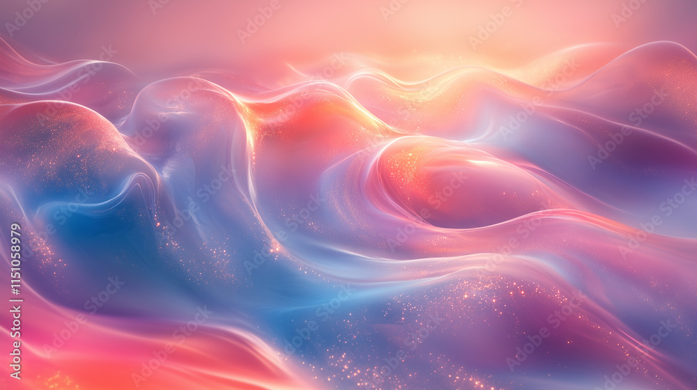 Obraz premium 背景用の抽象的なイメージ、カラフルな色のダイナミックな波のイメージ