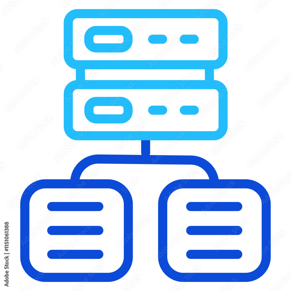 Data architecture Duoline Icon Data architecture Duoline Icon