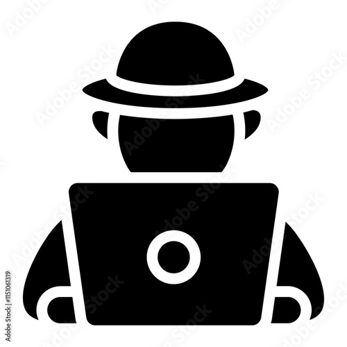 Cyber espionage Solid Icon