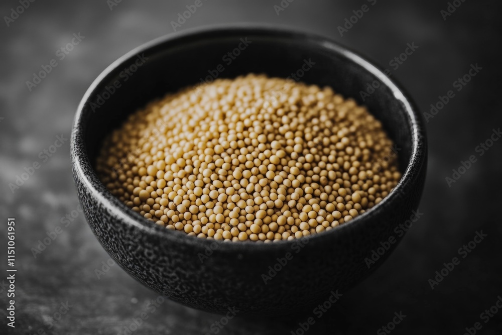 Mustard Seeds Bowl Table Mustard Seeds Bowl Table