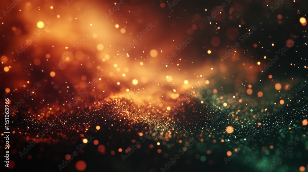 Fototapeta premium Abstract fiery particles background.
