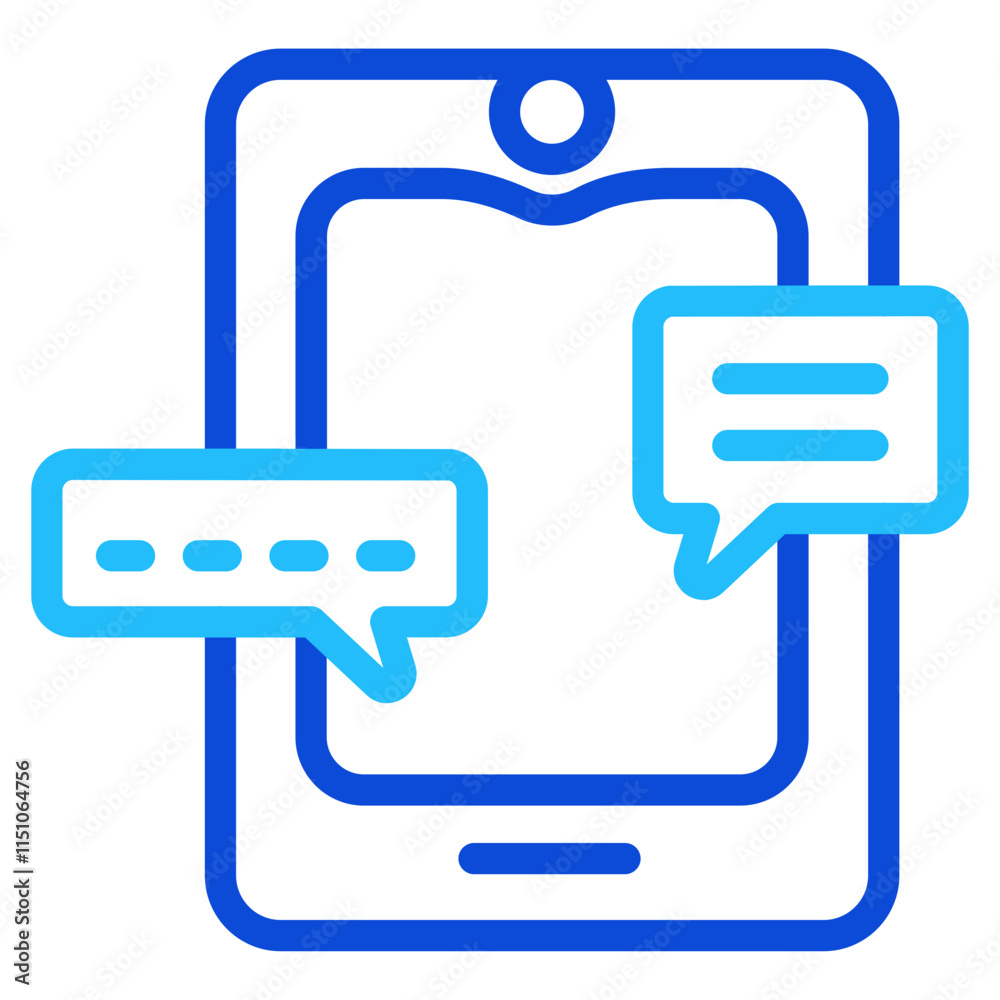 Obraz premium Live chat Duoline Icon