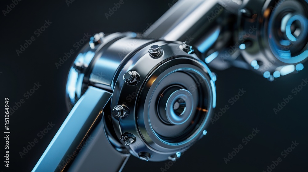 Detailed macro shot of metallic mechanical bearing component with precise engineering details against dark background creating industrial study Detailed macro shot of metallic mechanical bearing component with precise engineering details against dark background creating industrial study