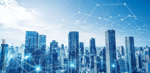 Digital connectivity in modern skyscrapers enhances real estate management.