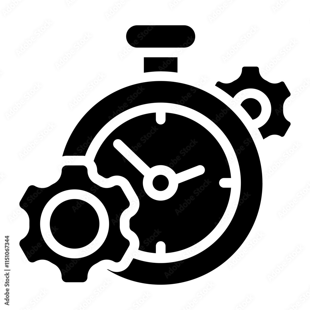 Time management tools Solid Icon Time management tools Solid Icon