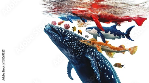 one sea mamals,white background --chaos 15 --ar 16:9 --weird 200 --v 6.1 Job ID: 259cfc3b-53bc-49eb-a891-212668f7ada6