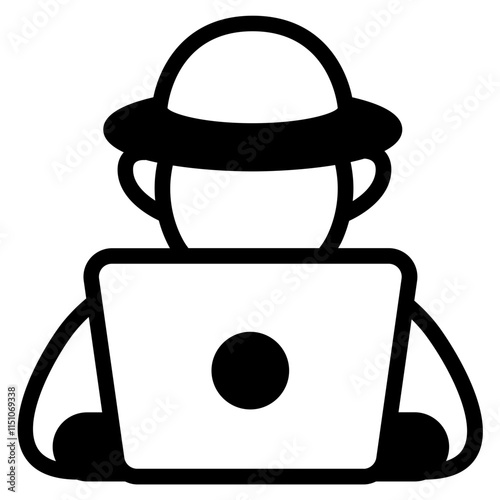 Cyber espionage Glyph Icon