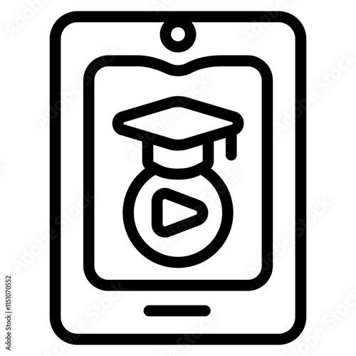 Education apps Line Icon