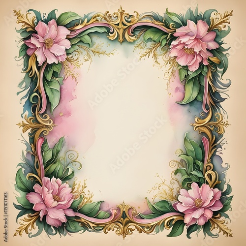 frame with flowers