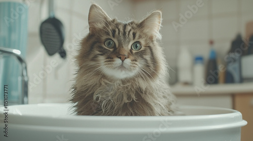 Curious Cat in the Sink: A ...