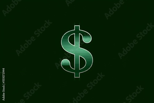 Green Dollar Sign, Finance Symbol, Money Icon, Wealth, Currency, Business, Investment, Economic, Val