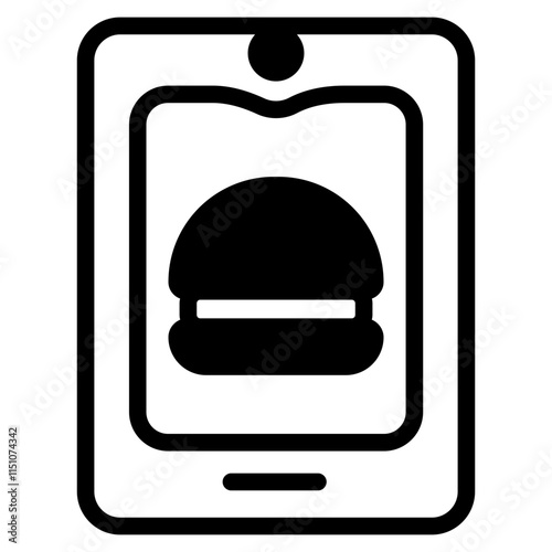Smartphone app Glyph Icon