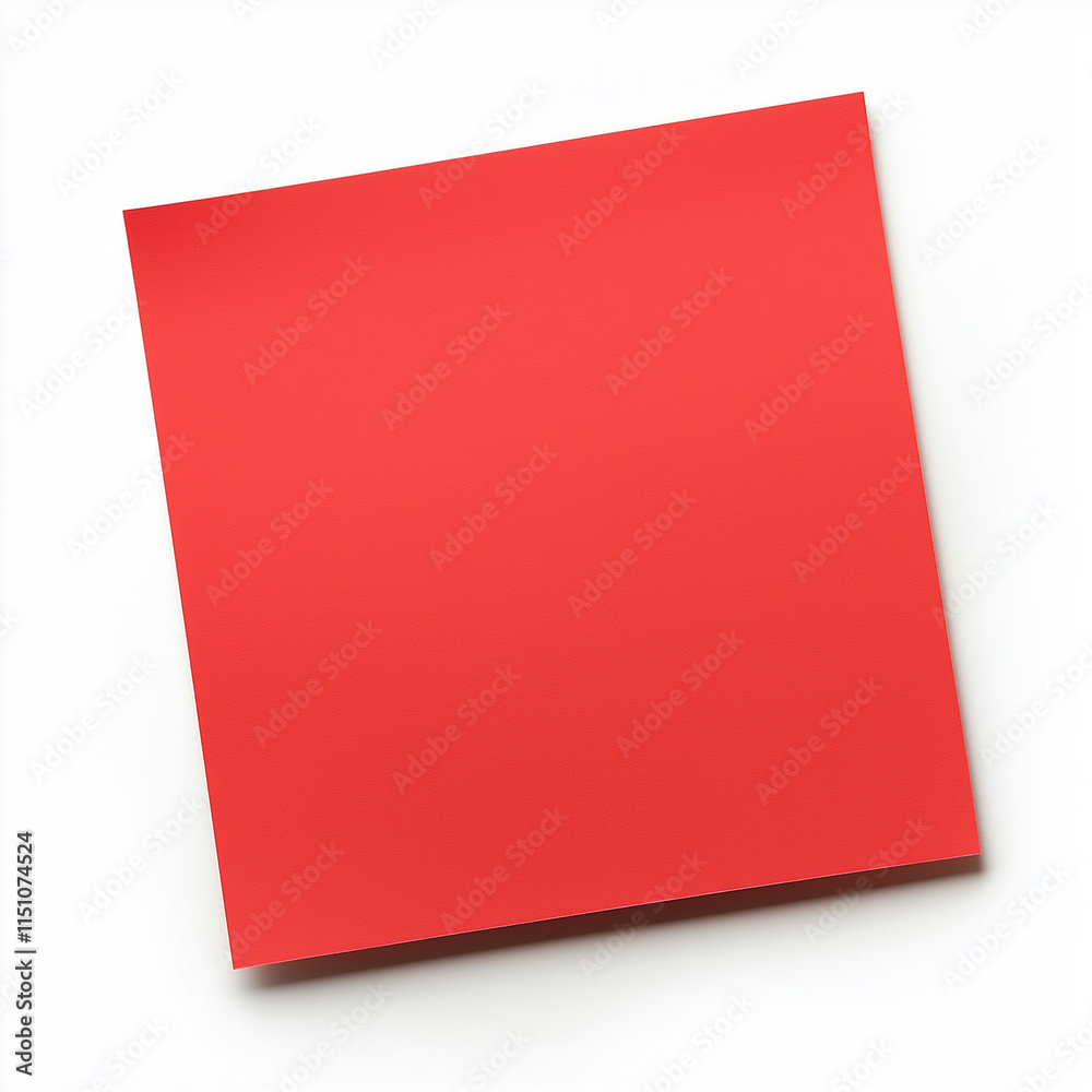 Red Blank Sticky Note Paper isolated on a white background Red Blank Sticky Note Paper isolated on a white background