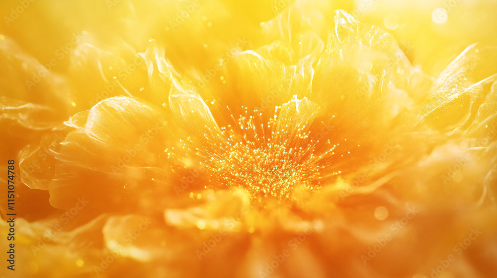 Bursting yellow gradient flower close-up nature digital art vibrant environment abstract viewpoint color concept Bursting yellow gradient flower close-up nature digital art vibrant environment abstract viewpoint color concept