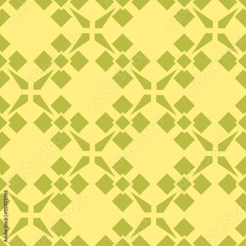 Seamless background created by many square objects in vintage green color