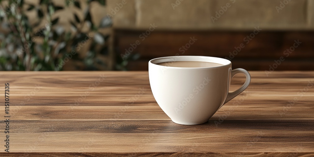 Fototapeta premium Coffee on Wooden Table