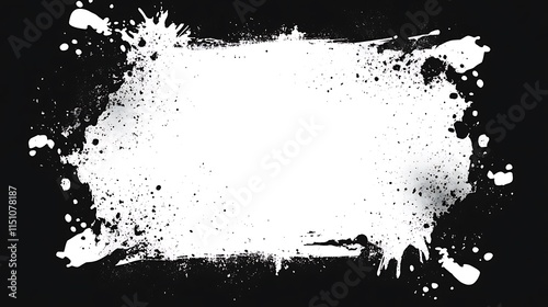 Wallpaper Mural White paint splatter frame. Torontodigital.ca