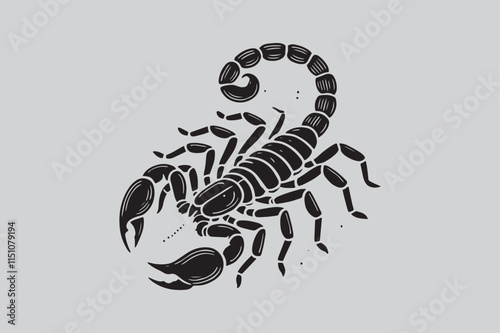 Black and White Scorpion Vector Coloring Page