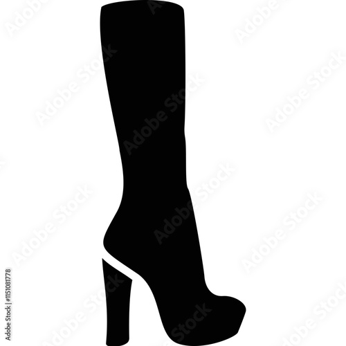 Simple vector icon winter boots