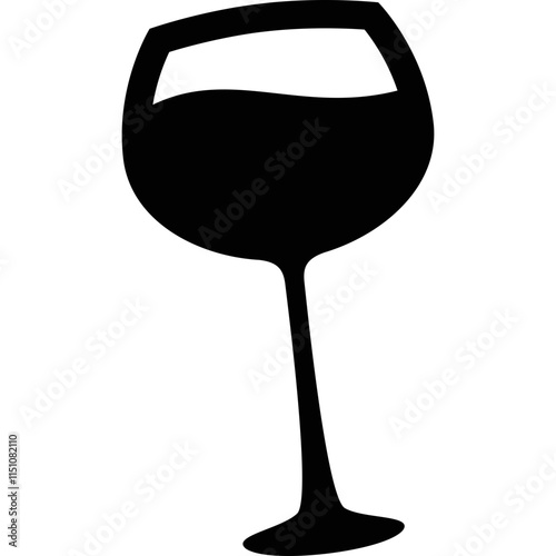 Simple vector icon wine glass
