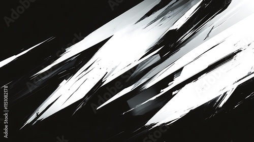 Wallpaper Mural Abstract diagonal black and white brushstrokes. Torontodigital.ca