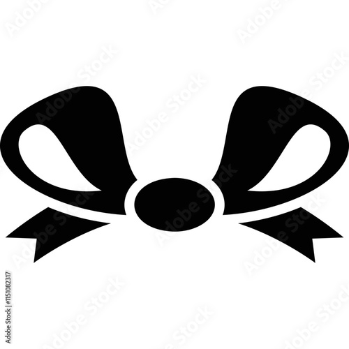 Simple vector icon festive bow
