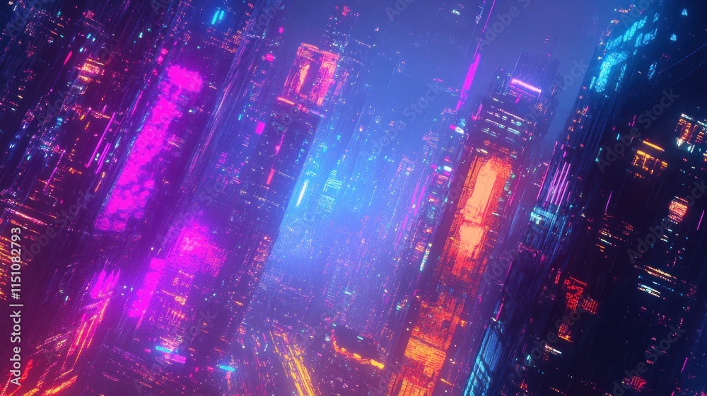 Neon Metropolis: A Cyberpunk Cityscape Neon Metropolis: A Cyberpunk Cityscape