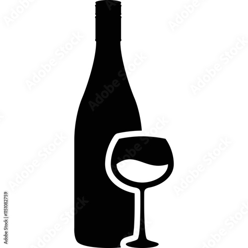 Simple vector icon wine glass
