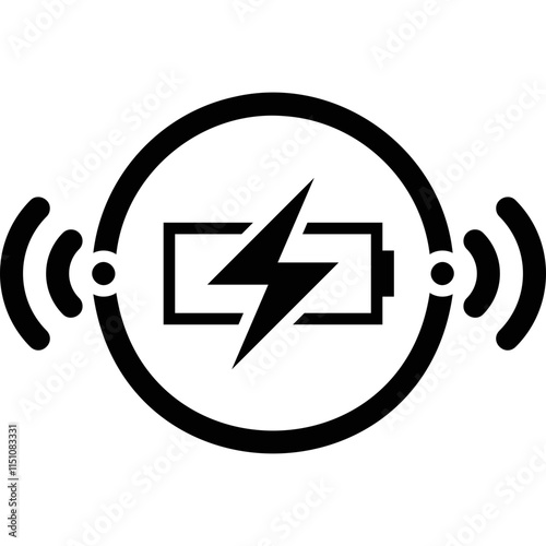 Simple vector icon wireless charger