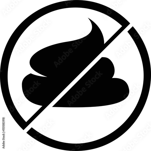 Simple vector icon no poop
