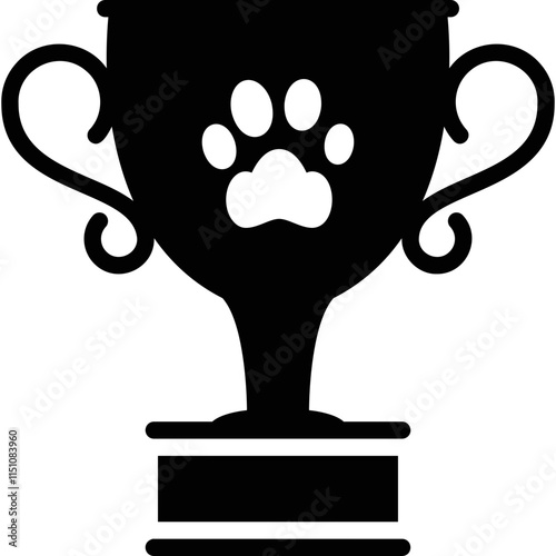 Winner cup simple vector icon
