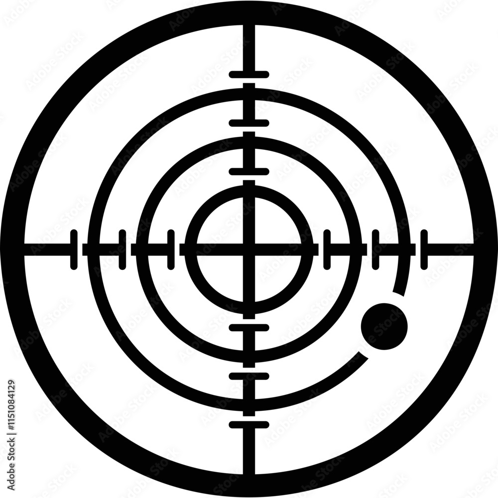 Radar simple vector icon Radar simple vector icon