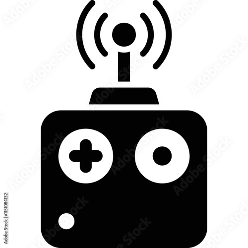 Simple vector icon radio remote control