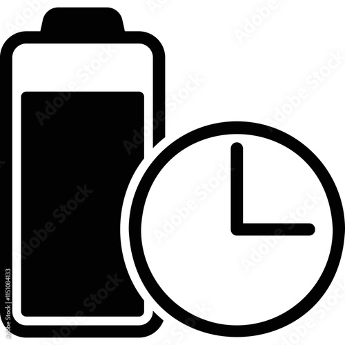 Simple vector icon of battery life