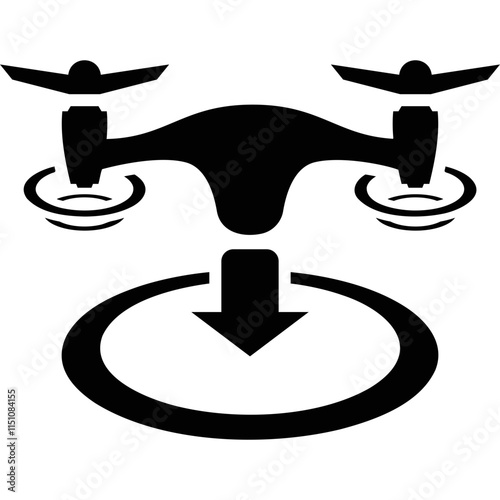 Simple vector icon quadrocopter
