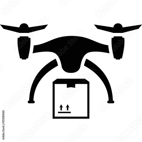 Simple vector icon quadrocopter