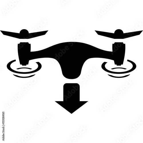 Simple vector icon quadrocopter