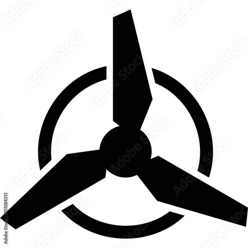 Propeller simple vector icon
