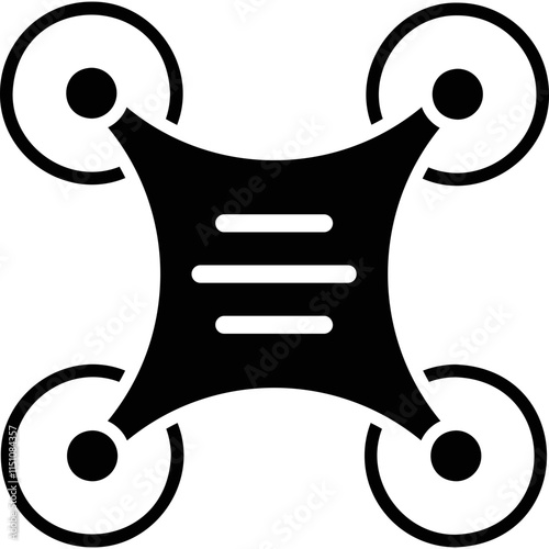 Simple vector icon quadrocopter
