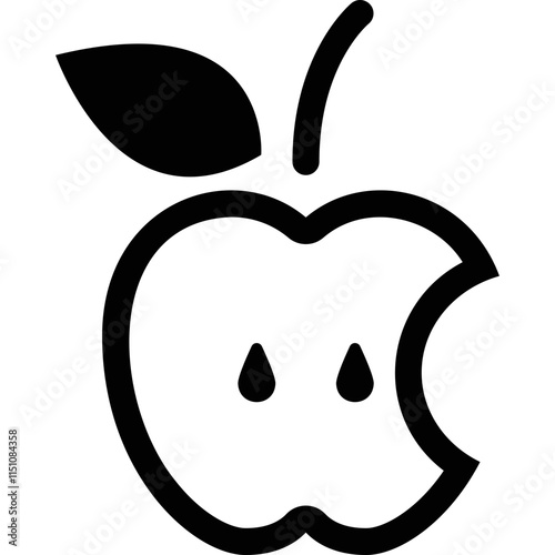 simple vector icon apple
