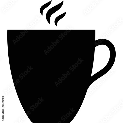 Simple vector icon cup of hot tea