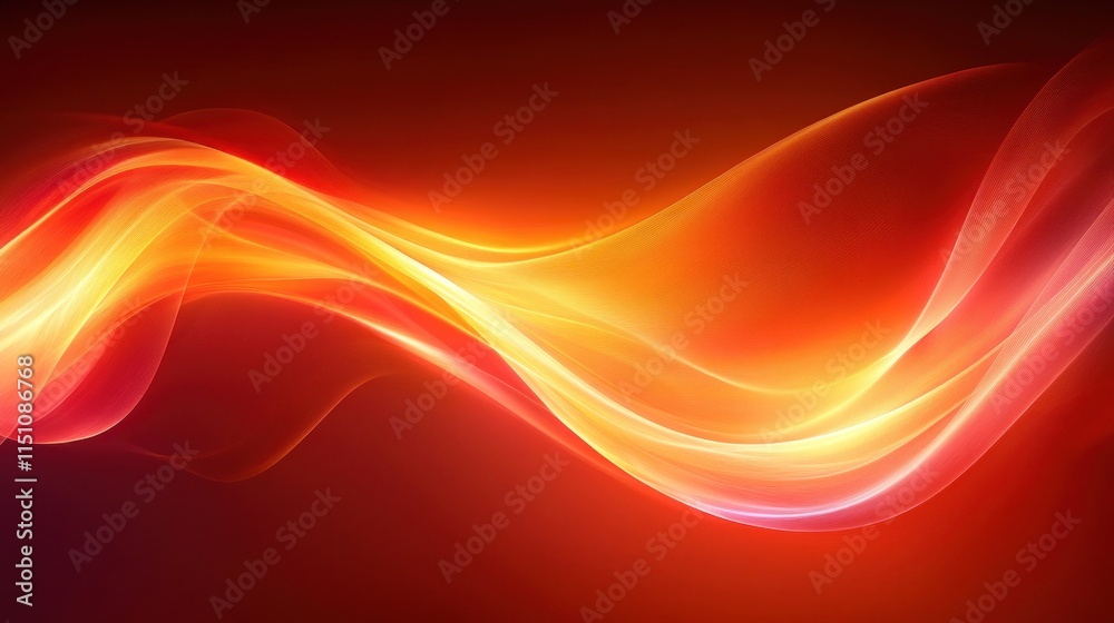 Obraz premium Abstract red and orange wave.