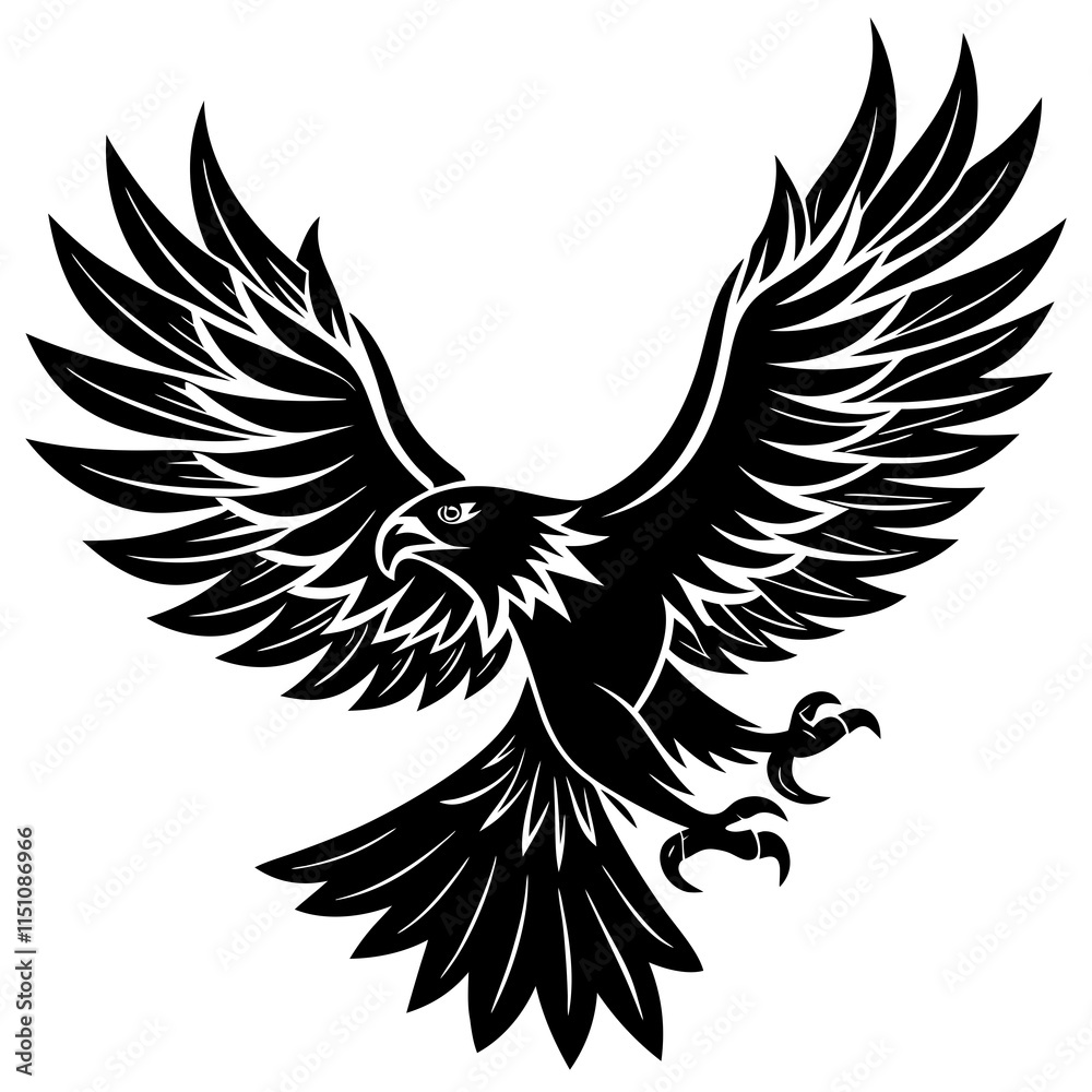 Vector soaring eagle silhouette vector illustration soaring eagle silhouette icon Vector soaring eagle silhouette vector illustration soaring eagle silhouette icon