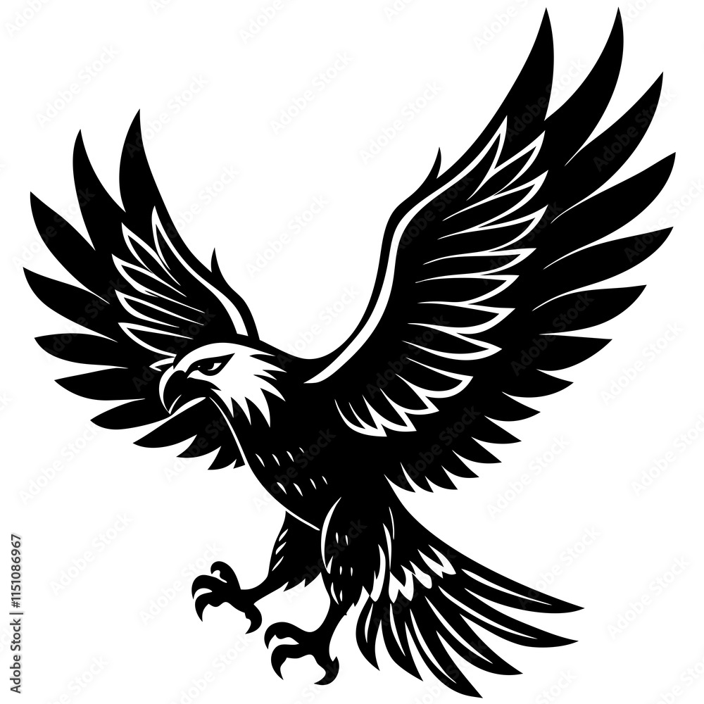 Vector soaring eagle silhouette vector illustration soaring eagle silhouette icon Vector soaring eagle silhouette vector illustration soaring eagle silhouette icon