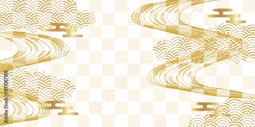 和柄　金　模様　背景	